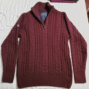 Superdry 1/4 zip sweater chunky knit. XXL